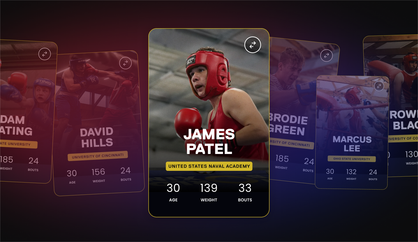 BoxRank fighter cards